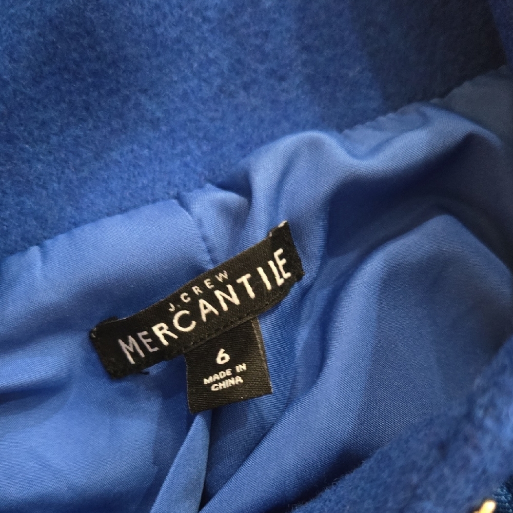 Women's Blue Pea Coat - Picture 2 of 6